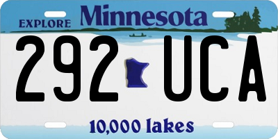 MN license plate 292UCA