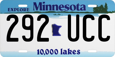 MN license plate 292UCC
