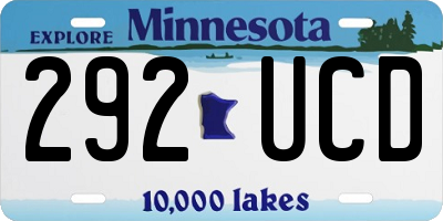 MN license plate 292UCD