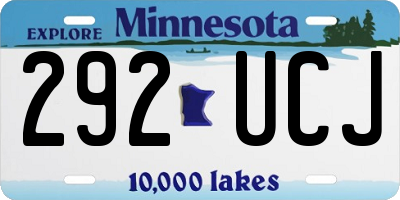 MN license plate 292UCJ