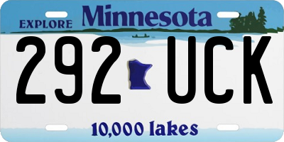 MN license plate 292UCK