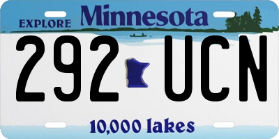 MN license plate 292UCN