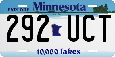 MN license plate 292UCT