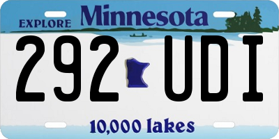 MN license plate 292UDI