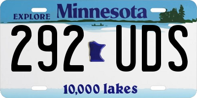 MN license plate 292UDS