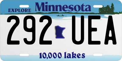 MN license plate 292UEA