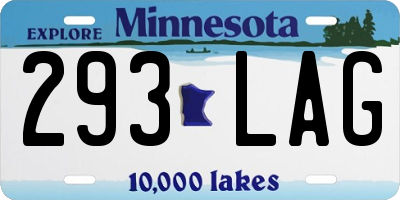 MN license plate 293LAG