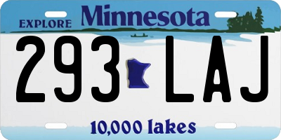 MN license plate 293LAJ