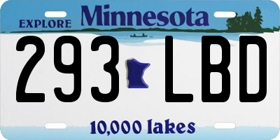 MN license plate 293LBD