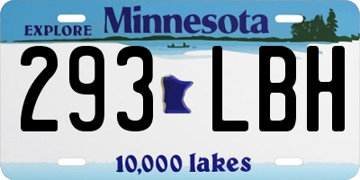 MN license plate 293LBH