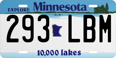 MN license plate 293LBM