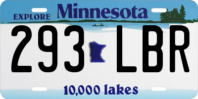 MN license plate 293LBR