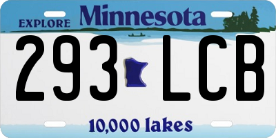 MN license plate 293LCB