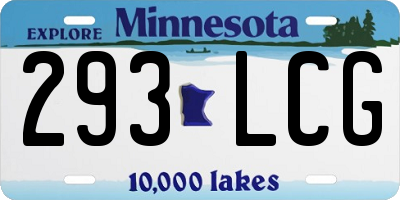 MN license plate 293LCG
