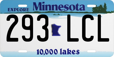 MN license plate 293LCL