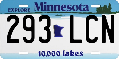 MN license plate 293LCN