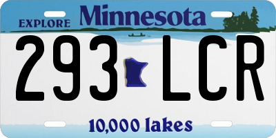 MN license plate 293LCR