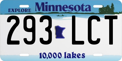 MN license plate 293LCT