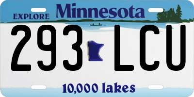 MN license plate 293LCU