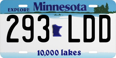 MN license plate 293LDD