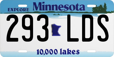 MN license plate 293LDS