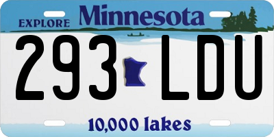 MN license plate 293LDU