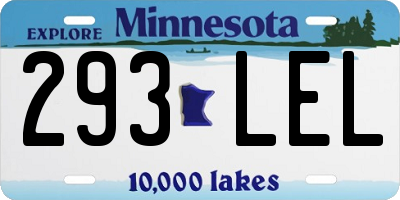 MN license plate 293LEL