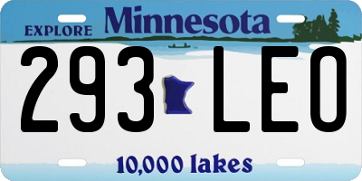 MN license plate 293LEO