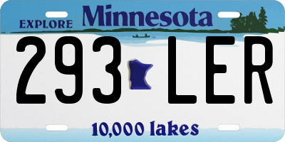 MN license plate 293LER