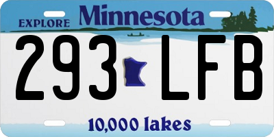 MN license plate 293LFB