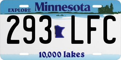 MN license plate 293LFC