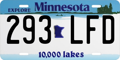 MN license plate 293LFD