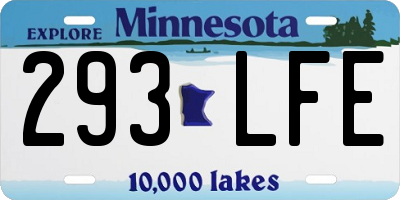 MN license plate 293LFE