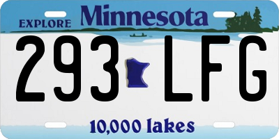 MN license plate 293LFG