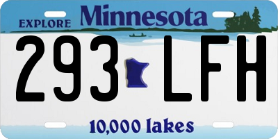 MN license plate 293LFH