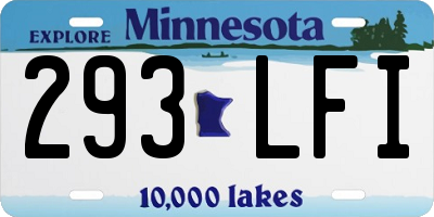 MN license plate 293LFI