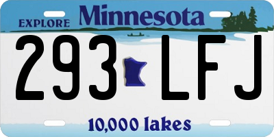 MN license plate 293LFJ