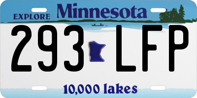 MN license plate 293LFP