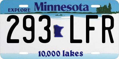 MN license plate 293LFR