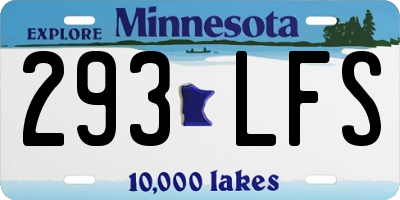 MN license plate 293LFS