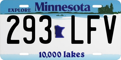 MN license plate 293LFV