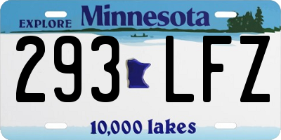MN license plate 293LFZ