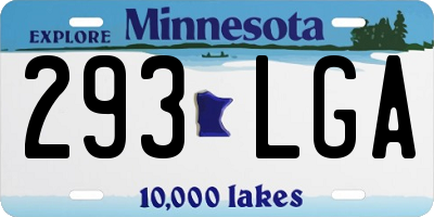 MN license plate 293LGA