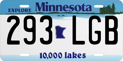 MN license plate 293LGB