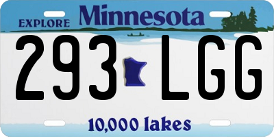 MN license plate 293LGG
