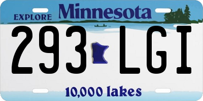 MN license plate 293LGI