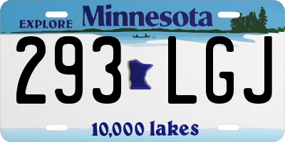 MN license plate 293LGJ