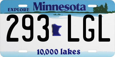 MN license plate 293LGL