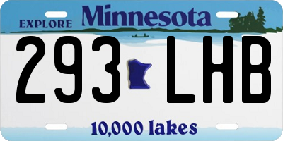 MN license plate 293LHB