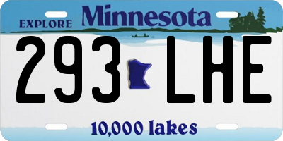 MN license plate 293LHE